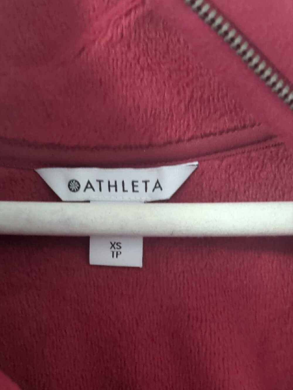 Athleta Raspberry Zip Funnel-Neck Pullover - Picture 2 of 5